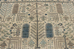 9x12 Ivory and Blue Anatolian Traditional Rug