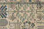 9x12 Ivory and Blue Anatolian Traditional Rug