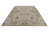 9x12 Ivory and Blue Anatolian Traditional Rug