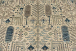 9x12 Ivory and Blue Anatolian Traditional Rug