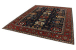 9x12 Navy and Red Anatolian Traditional Rug