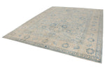 9x12 Light Blue and Beige Traditional Rug