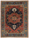 9x12 Red and Light Blue Anatolian Traditional Rug