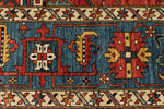 9x12 Red and Light Blue Anatolian Traditional Rug