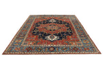 9x12 Red and Light Blue Anatolian Traditional Rug