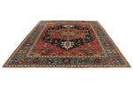 9x12 Red and Light Blue Anatolian Traditional Rug
