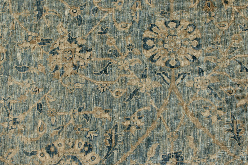 9x12 Light Blue and Navy Anatolian Traditional Rug