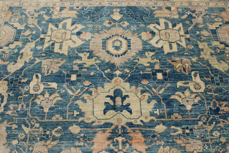 8x10 Navy and Beige Anatolian Traditional Rug