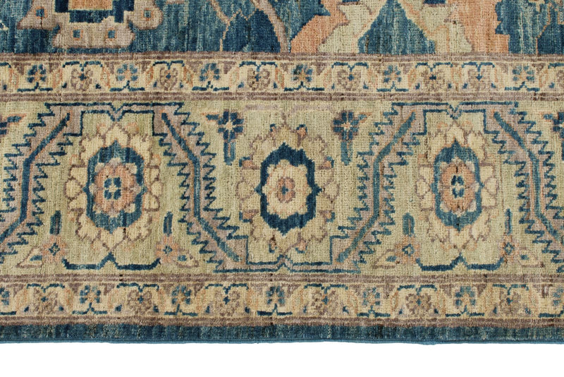 8x10 Navy and Beige Anatolian Traditional Rug