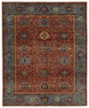 8x10 Red and Light Blue Anatolian Traditional Rug