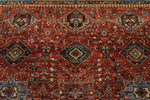8x10 Red and Light Blue Anatolian Traditional Rug