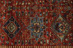 8x10 Red and Light Blue Anatolian Traditional Rug