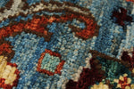 8x10 Red and Light Blue Anatolian Traditional Rug