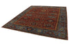 8x10 Red and Light Blue Anatolian Traditional Rug