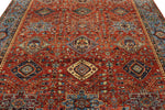 8x10 Red and Light Blue Anatolian Traditional Rug