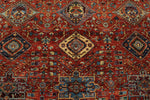 8x10 Red and Light Blue Anatolian Traditional Rug