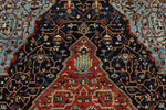 8x10 Red and Light Blue Traditional Rug