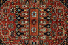 8x10 Red and Light Blue Traditional Rug