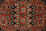 8x10 Red and Light Blue Traditional Rug