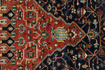 8x10 Red and Light Blue Traditional Rug