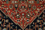 8x10 Red and Light Blue Traditional Rug