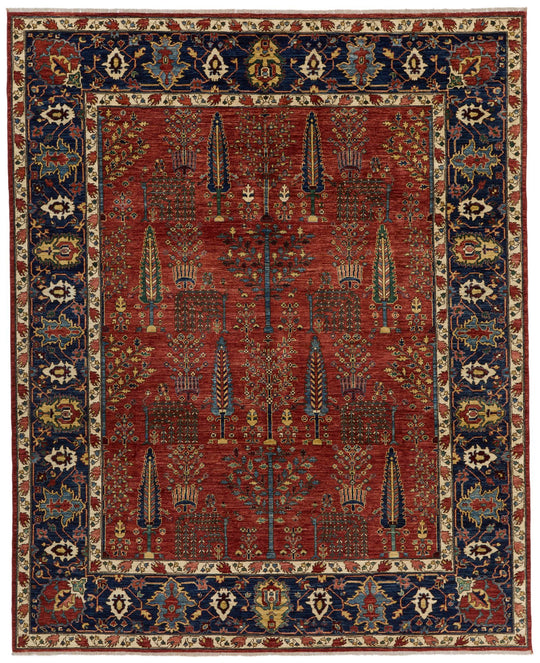 8x10 Red and Navy Anatolian Traditional Rug