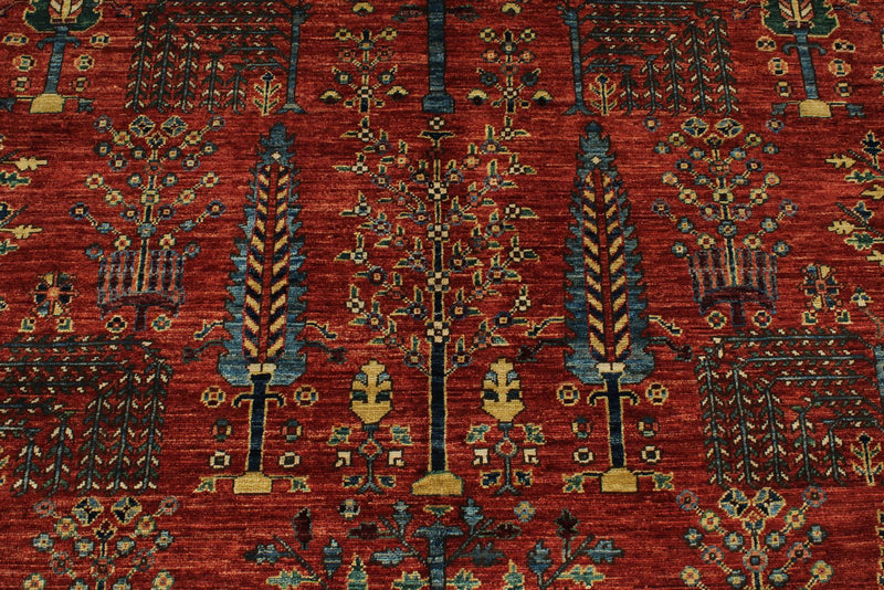 8x10 Red and Navy Anatolian Traditional Rug