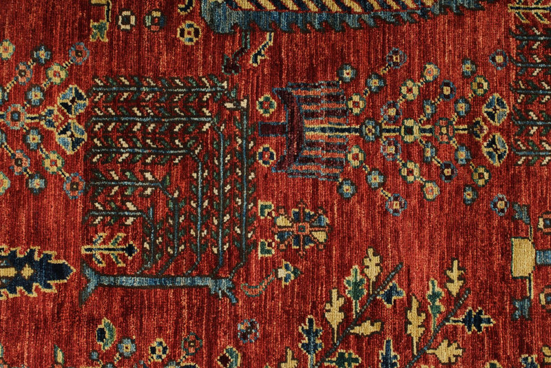 8x10 Red and Navy Anatolian Traditional Rug