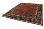 8x10 Red and Navy Anatolian Traditional Rug