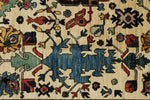 8x10 Ivory and Light Blue Traditional Rug
