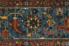 8x10 Ivory and Light Blue Traditional Rug