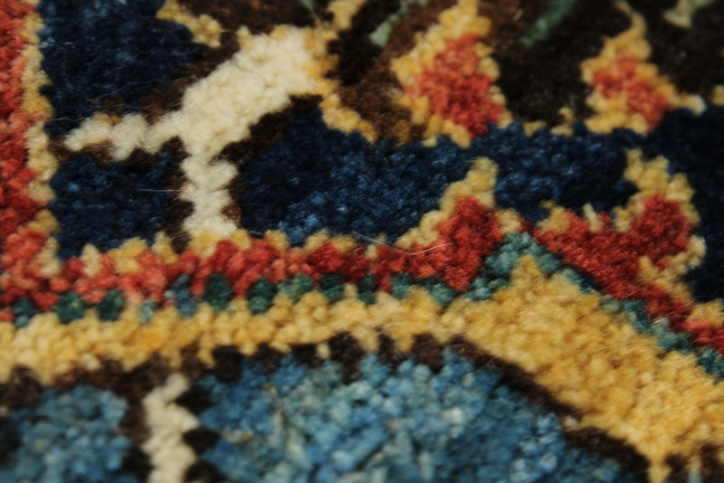 8x10 Ivory and Light Blue Traditional Rug