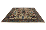 8x10 Ivory and Light Blue Traditional Rug