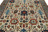 8x10 Ivory and Light Blue Traditional Rug