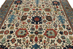 8x10 Ivory and Light Blue Traditional Rug
