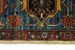 8x10 Ivory and Light Blue Traditional Rug