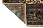 8x10 Ivory and Light Blue Traditional Rug