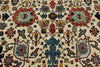 8x10 Ivory and Light Blue Traditional Rug
