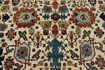 8x10 Ivory and Light Blue Traditional Rug