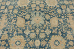 8x10 Light Blue and Ivory Traditional Rug