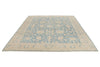 8x10 Light Blue and Ivory Traditional Rug