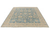 8x10 Light Blue and Ivory Traditional Rug