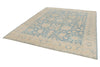 8x10 Light Blue and Ivory Traditional Rug