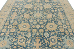 8x10 Light Blue and Ivory Traditional Rug