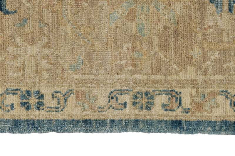 8x10 Light Blue and Ivory Traditional Rug