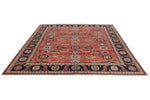 8x9 Red and Navy Anatolian Traditional Rug