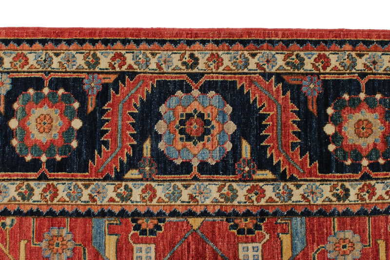 8x9 Red and Navy Anatolian Traditional Rug