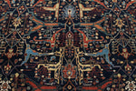 8x10 Navy and Multicolor Traditional Rug