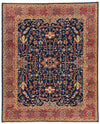 8x10 Navy and Red Anatolian Traditional Rug