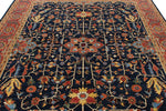 8x10 Navy and Red Anatolian Traditional Rug